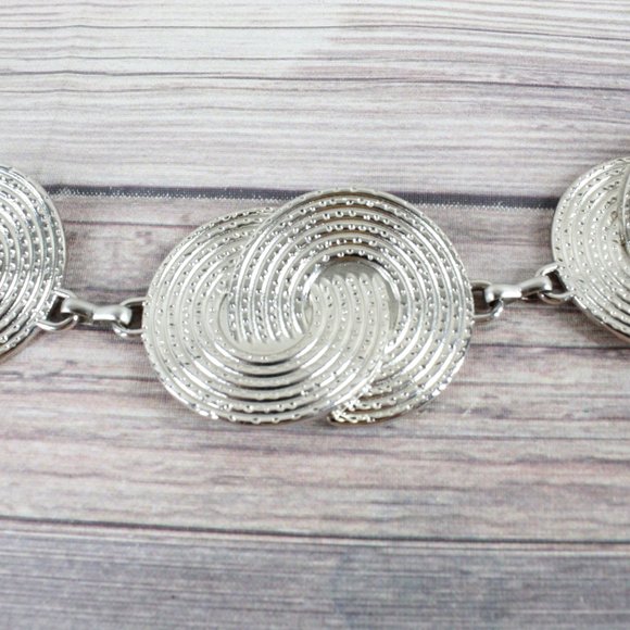 Women's Silver Fashion Chain Waist Belt Size 32" - Picture 9 of 9